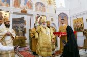 В Неделю 11-ю по Пятидесятнице Патриарший экзарх всея Беларуси совершил Литургию в Спасо-Евфросиниевском монастыре города Полоцка
