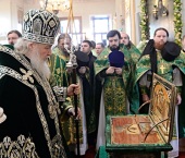 В день памяти святого благоверного князя Даниила Московского Предстоятель Русской Церкви совершил Литургию в Даниловом ставропигиальном монастыре
