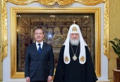 Состоялась встреча Предстоятеля Русской Церкви с заместителем председателя Совета Безопасности РФ Д.А. Медведевым