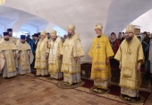 Управляющий делами Московской Патриархии освятил нижний храм Воскресенского кафедрального собора в Вологде